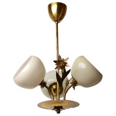 Paavo Tynell Finnish Brass Chandelier 12