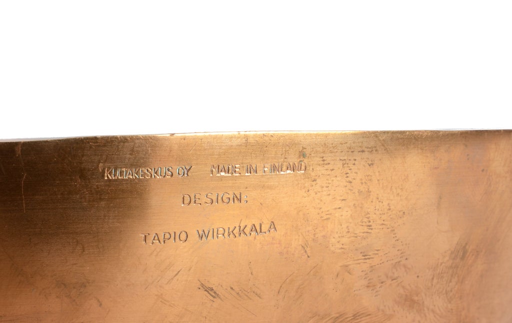 Tapio Wirkkala's TW 476 Bowl in Bronze In Good Condition For Sale In Toronto, Ontario