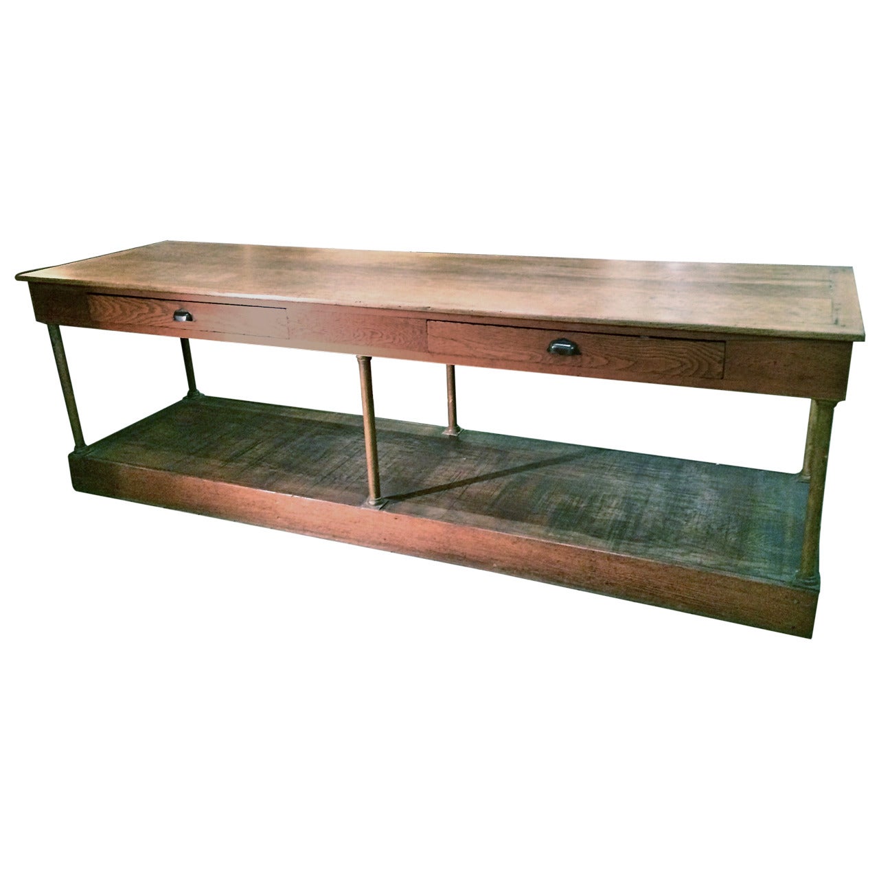 19th C FrenchWalnut Shop Counter