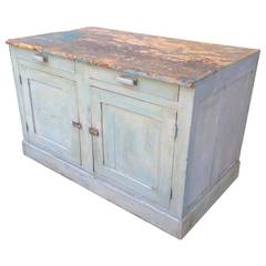 18th Century French Painted Kitchen Cabinet