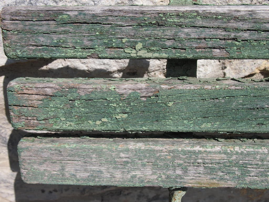 19th Century 19th century folding French Garden bench