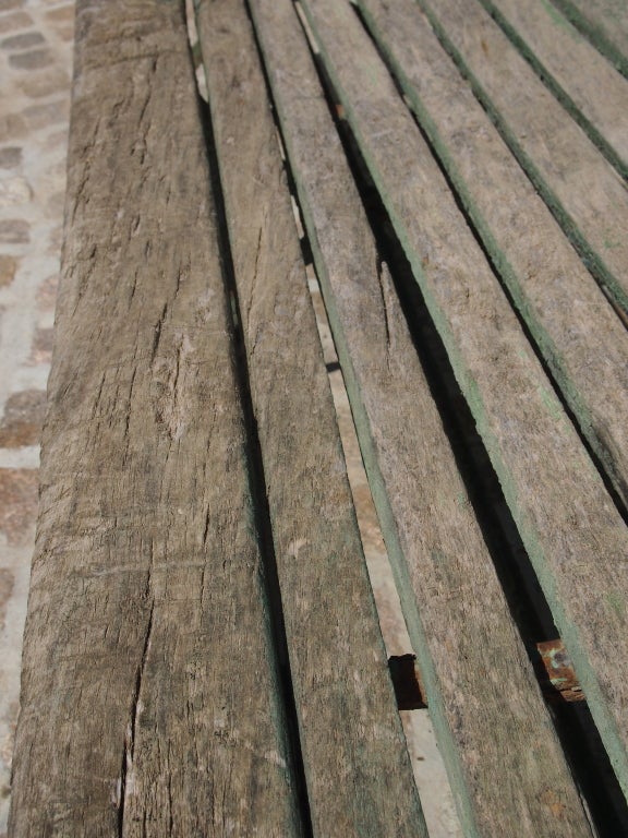 19th century folding French Garden bench 2