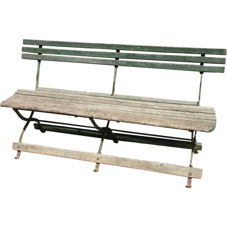 19th century folding French Garden bench at 1stdibs