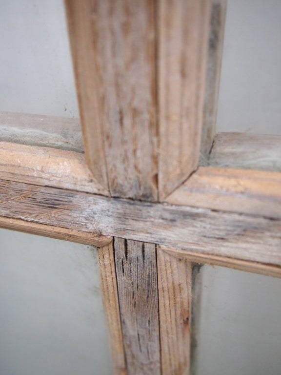19th c. French  Oak Window with gilt iron cremon bolt For Sale 2
