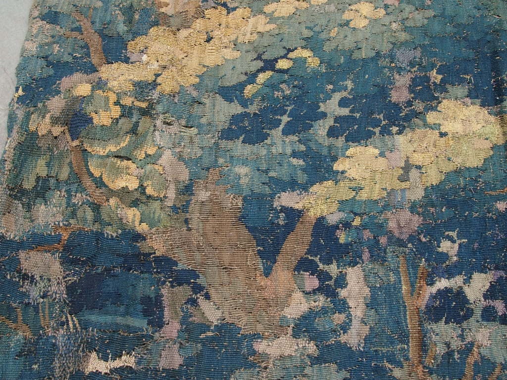 Cotton 18th century Flemish Verdure Tapestry