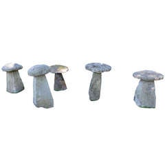 Set of Five English Cotswold Staddle Stones