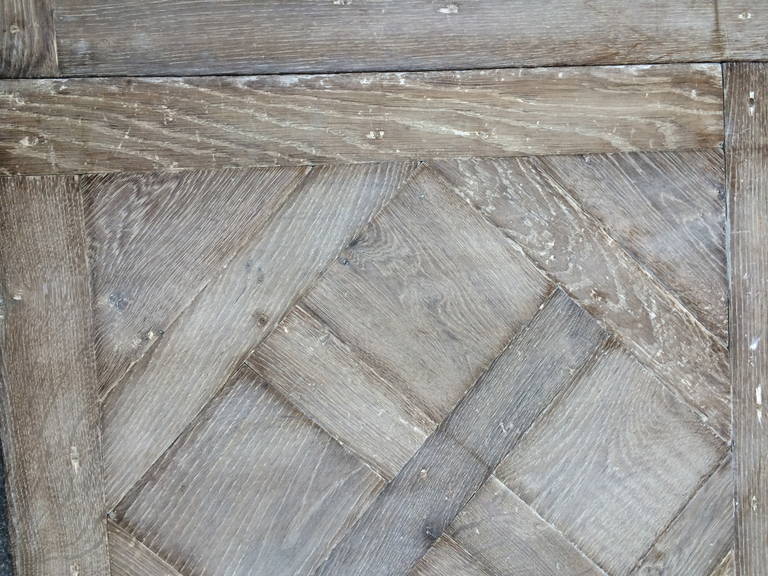 SALE! Original 19th century French parquet flooring in Versailles pattern. Original flooring reclaimed from a French mansion. Nine pieces available. Dimensions: 28