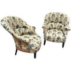 French Napoleon III Chairs with Michael S. Smith Fabric 5