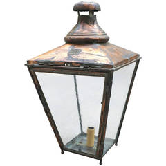 Antique 19th Century William Edgar Copper Lantern