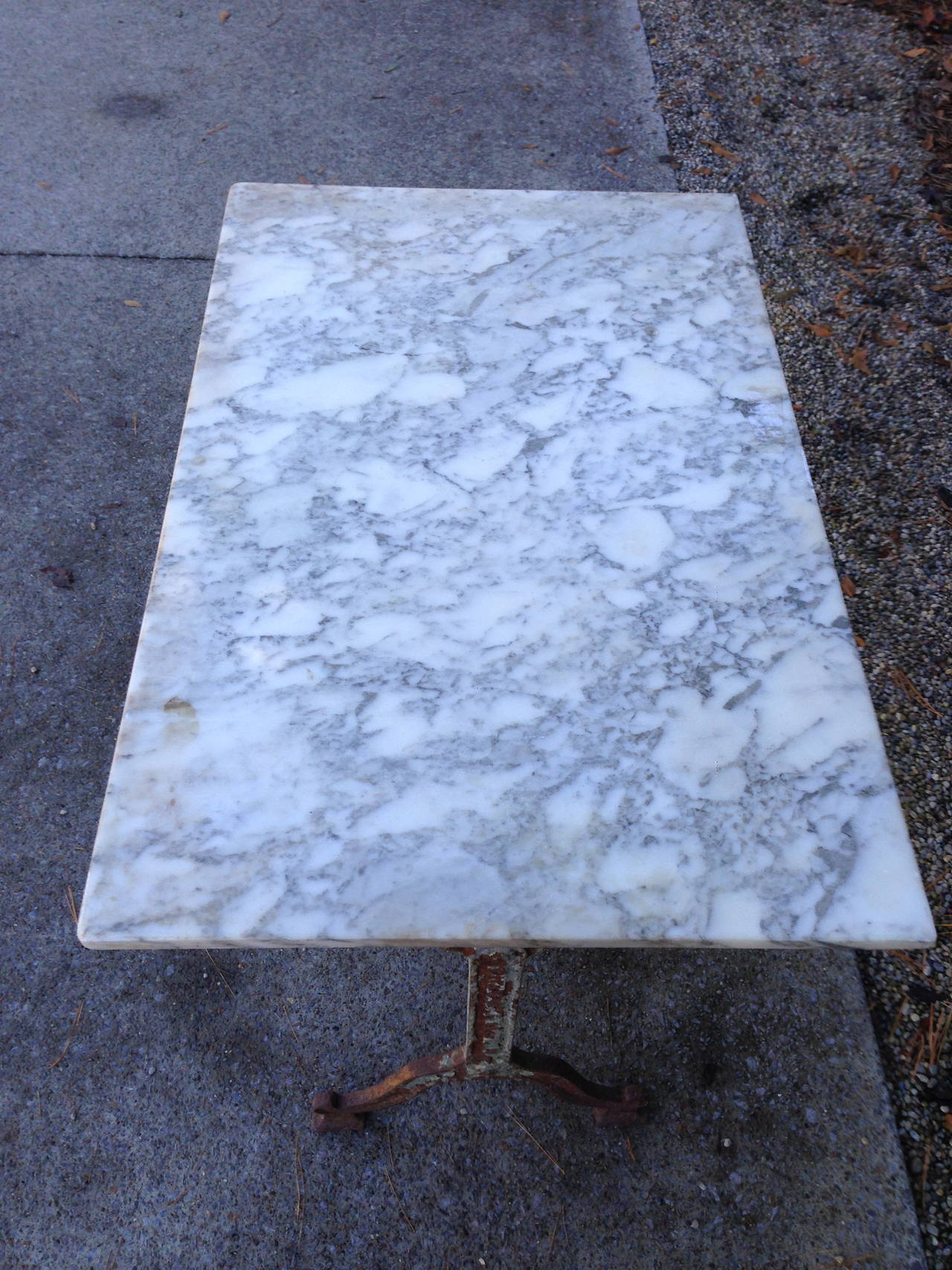 Early 20th Century French Marble Bistro Table