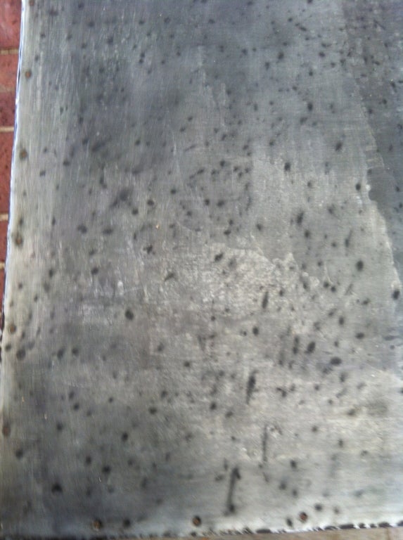 1900 French Zinc Bistro Table In Good Condition In Nashville, TN