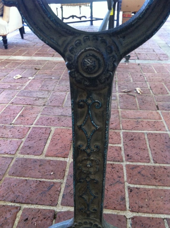 1900 French Zinc Bistro Table 1