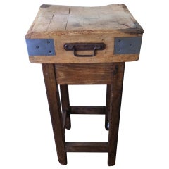 Antique French Butcher's Block