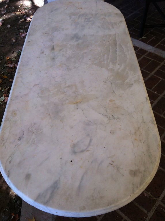 19thc French Marble and Iron Bistro Table 2