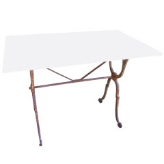 1920's French marble Bistro Table