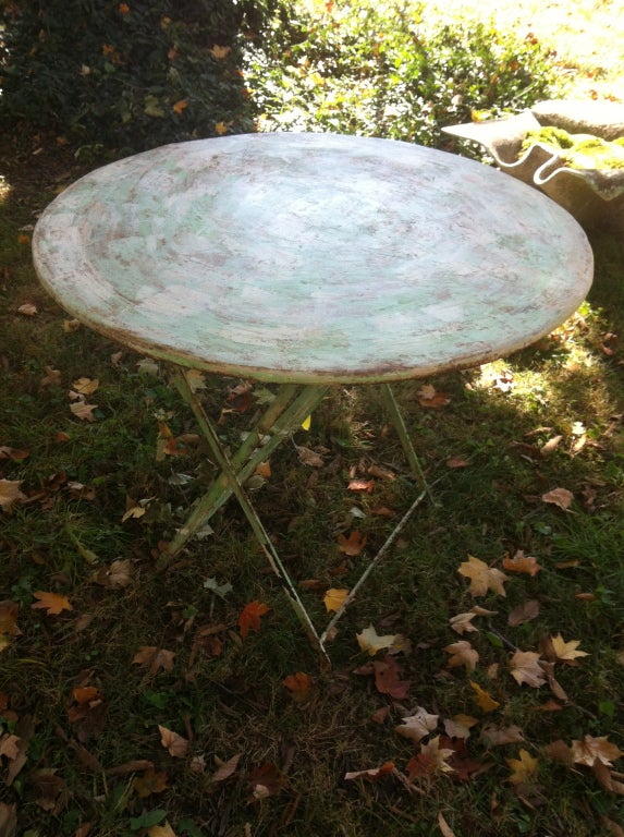 1930's French Folding Garden Table