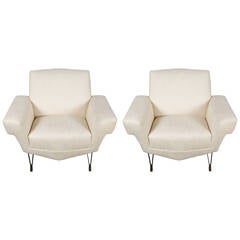A pair of large lounge chairs, attributed to Minotti , Italy, 1960