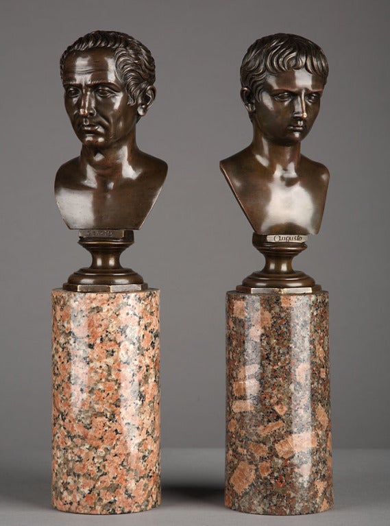 Pair of busts after the Antique