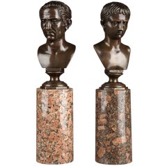 Pair of busts after the Antique