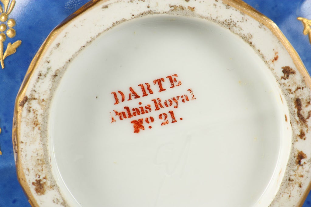 Pair of Charles X porcelain bottles signed Darte For Sale 2