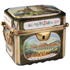Early 19th Century Bohemian Casket In Overlay Glass