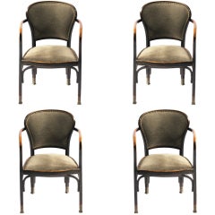 Set of four armcahirs by Gustav Siegel