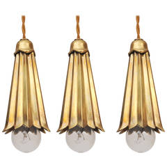 Set of Three Ceiling Lamps in the Manneer of Dagobert Peche