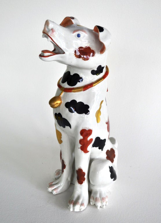 Late 19th Century Samson Arita Style Porcelain Dog