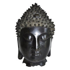 Ming Bronze Buddha Head