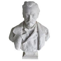 Sevres biscuit porcelain bust of Louis Pasteur