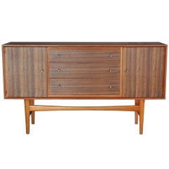 Gordon Russell for Russel of Broadway Mahogany Credenza with Brass Door Pulls