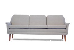 Folke Ohlsson for Fritz Hansen Cotton Reupholstered Modern Sofa