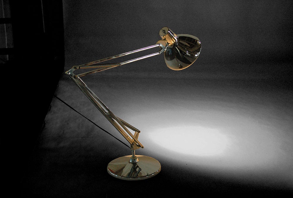 Jac Jacobsen for Luxo L-1 Chrome Task Lamp In Excellent Condition In Portland, OR