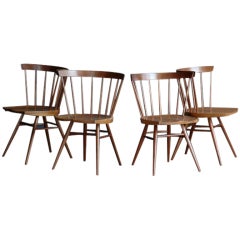 George Nakashima Walnut Straight Chair (Set of Four)