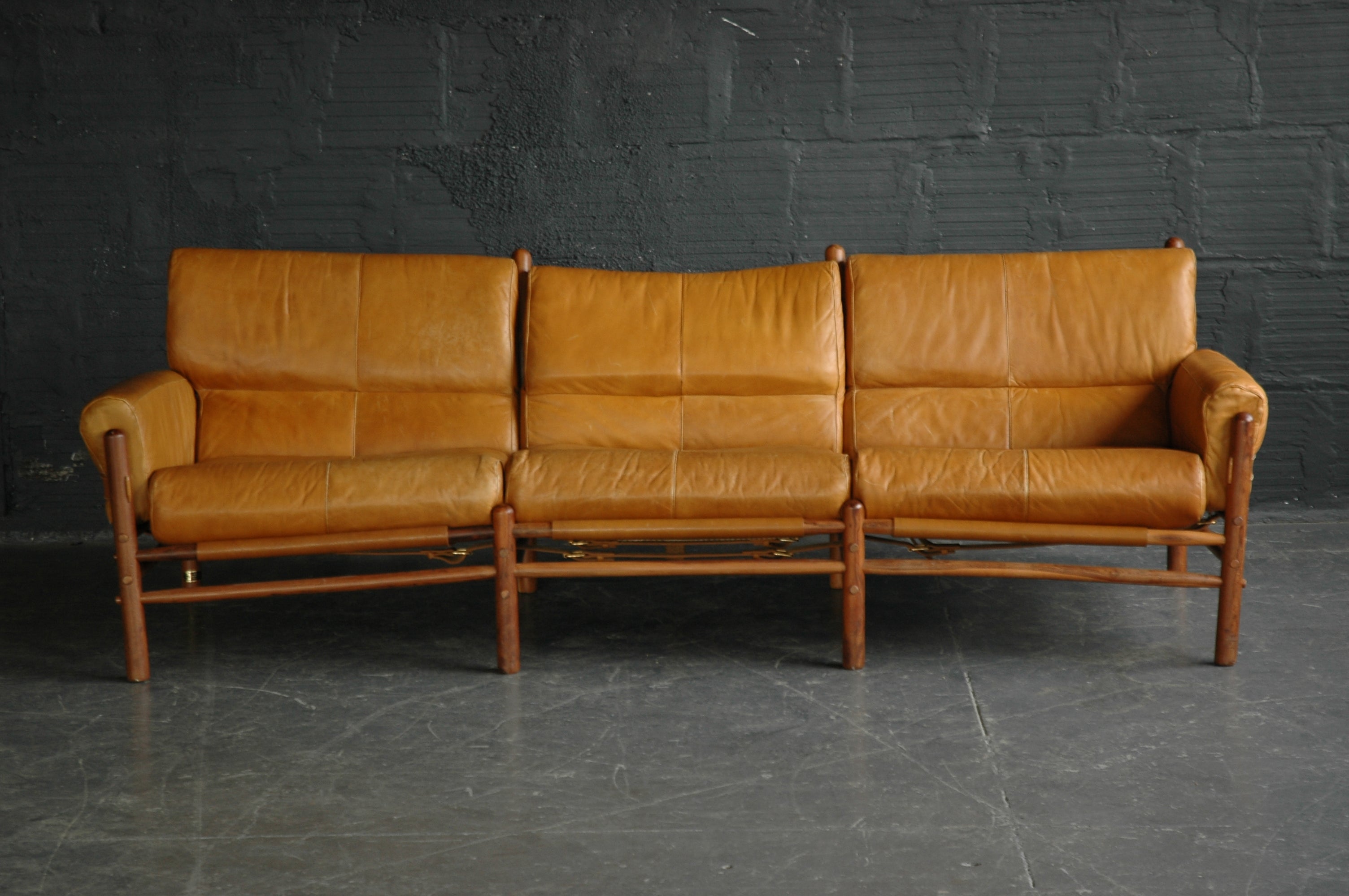 Arne Norell Rosewood Safari Sofa For Sale