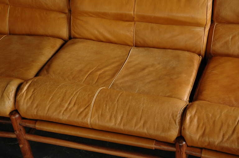 Mid-20th Century Arne Norell Rosewood Safari Sofa For Sale