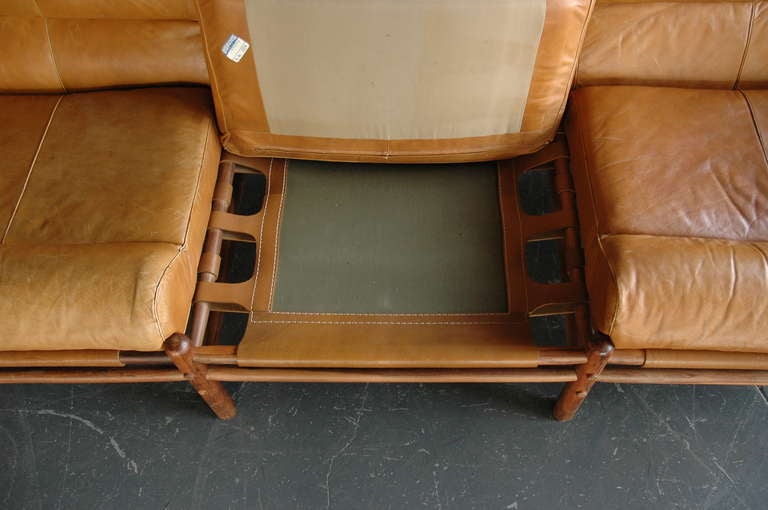 Arne Norell Rosewood Safari Sofa For Sale 3