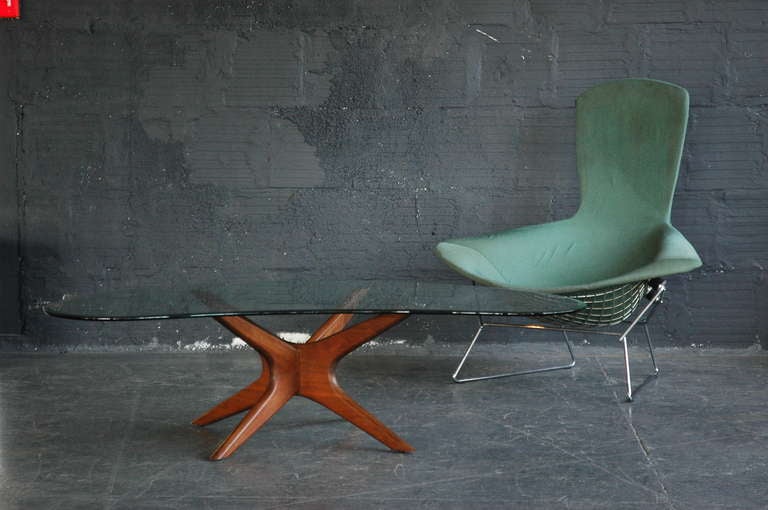 Adrian Pearsall for Craft Associates Walnut Modern Biomorphic Coffee Table