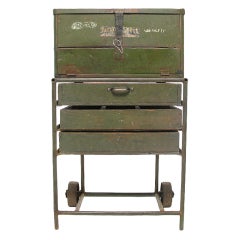 Steel and Wood Military Industrial Cabinet
