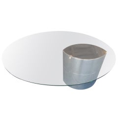 Cini Boeri for Gavina Polished Steel and Glass Lunario Table/Desk