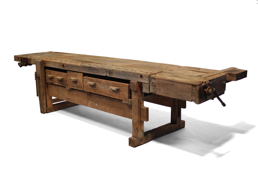 Huge Wood Rustic Farm Table