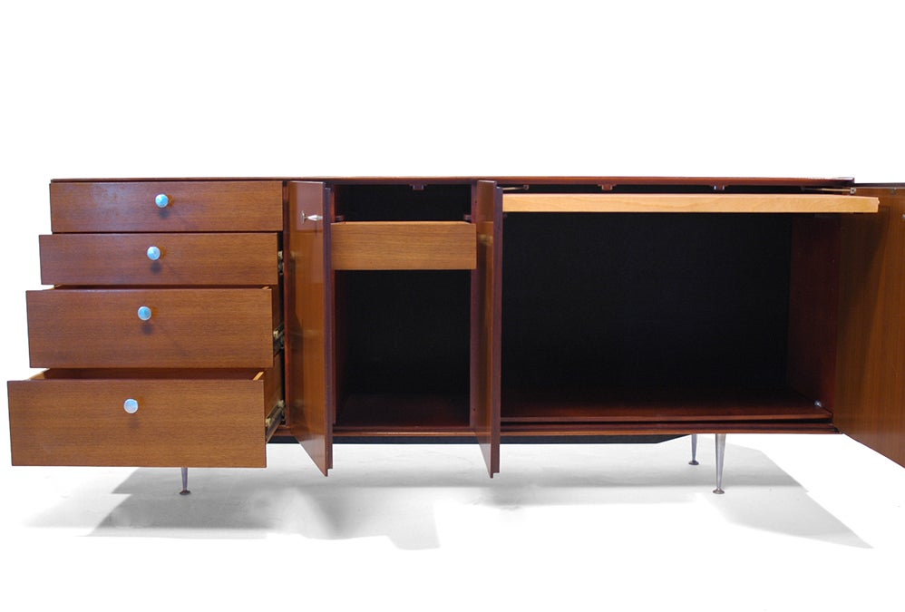George Nelson for Herman Miller Walnut Thin Edge Credenza