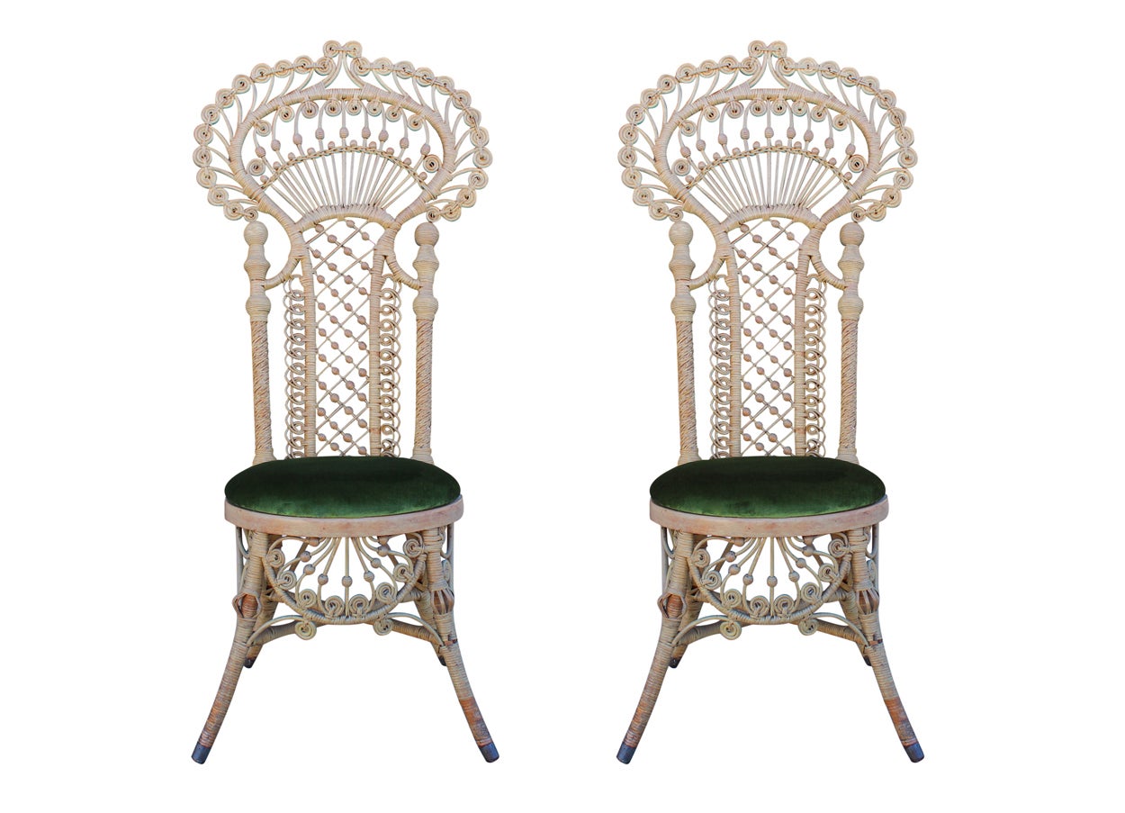 antique victorian wicker chairs
