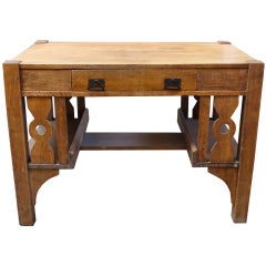 Antique petite oak writing desk