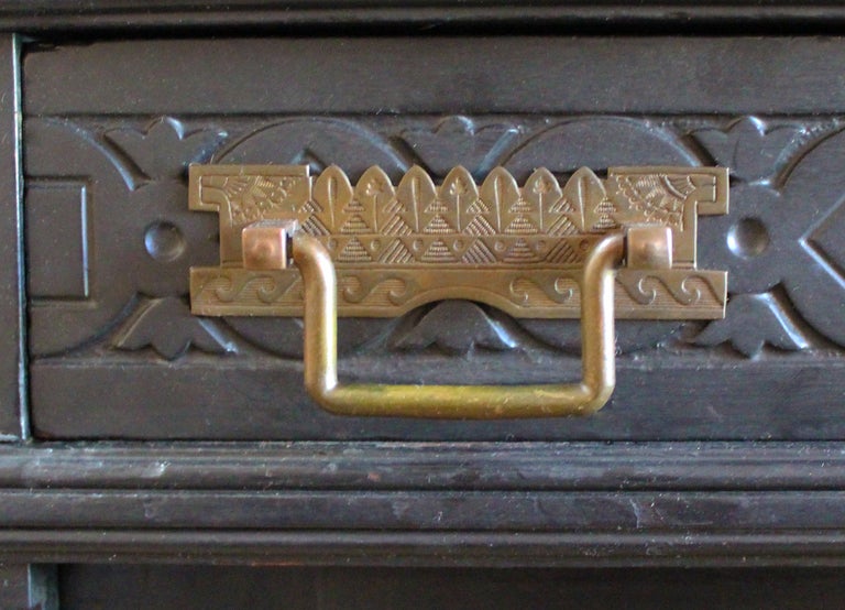 19th Century ebonized victorian cabinet For Sale