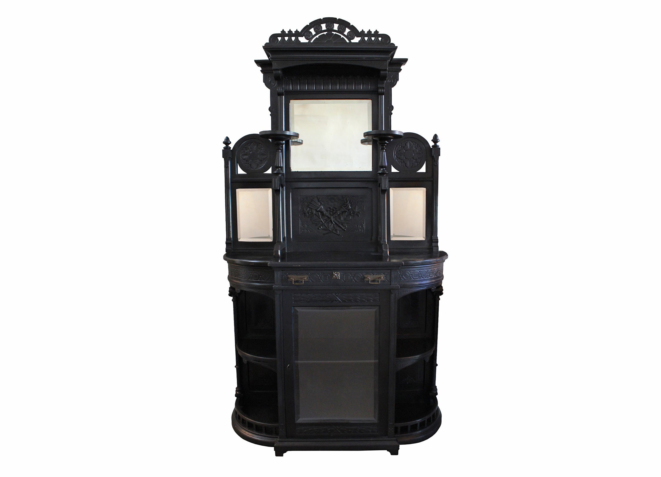 ebonized victorian cabinet For Sale
