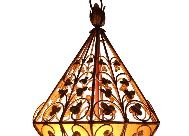 brass filigree lantern