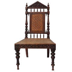 antique portuguese carved chair