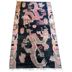 antique tibetan dragon rug