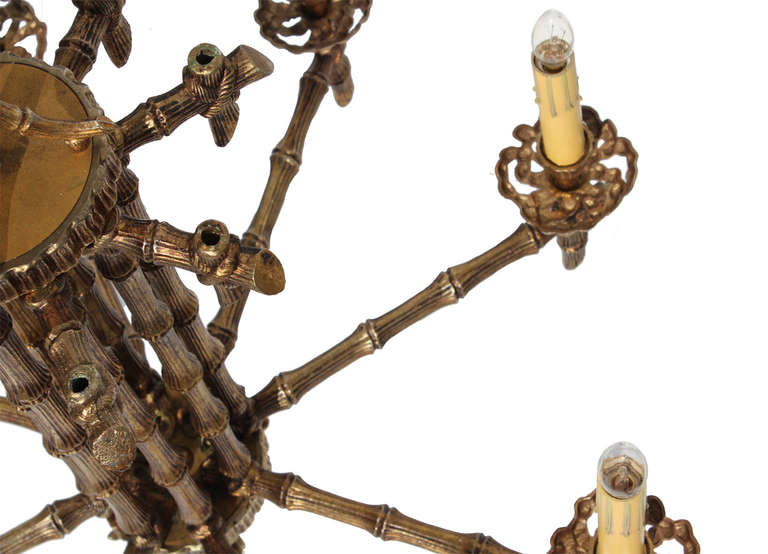decorative solid brass bamboo chandelier

this item must be shipped via third party carrier, please contact rummage for a freight/shipping quote

dimensions: 24